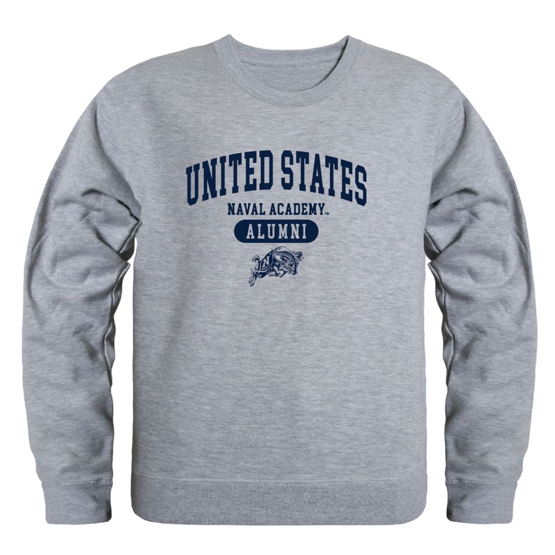 USNA United States Naval Academy Midshipmen Alumni Fleece Crewneck Pullover  Sweatshirt Navy Large 