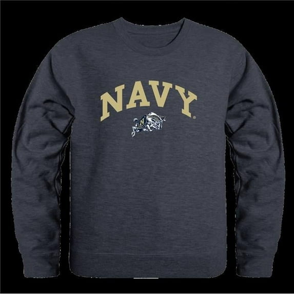 United States Naval Academy Midshipmen Campus Crewneck Sweatshirt, Heather Charcoal - Extra Large