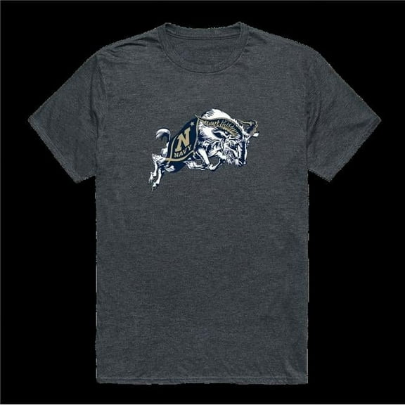 United States Naval Academy Midshipmen Cinder College T-Shirt, Heather Charcoal - Large