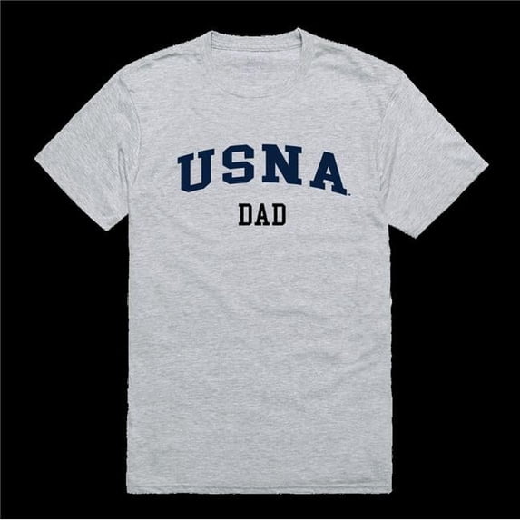 United States Naval Academy Midshipmen College Dad T-Shirt, Heather Grey - Small