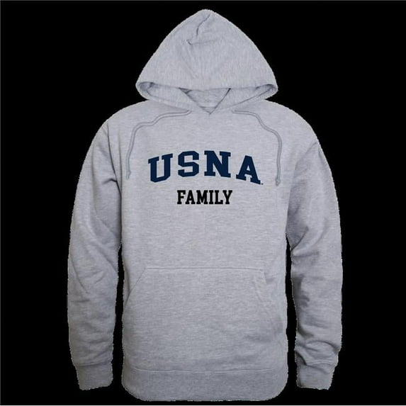 United States Naval Academy Midshipmen Family Hoodie, Heather Grey - Large