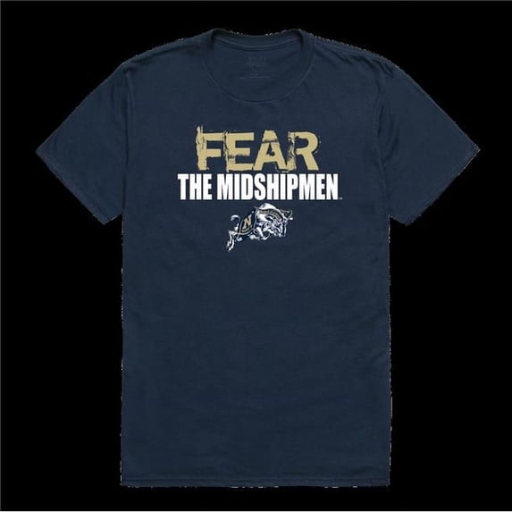 United States Naval Academy Midshipmen Fear College T-Shirt, Navy - Large