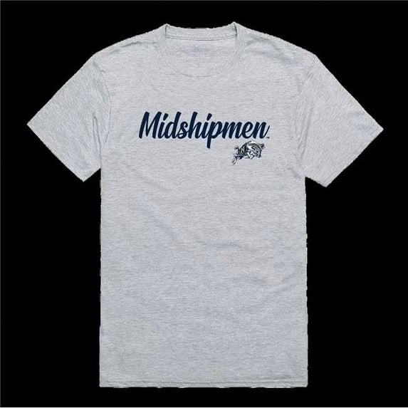 United States Naval Academy Midshipmen Script T-Shirt, Heather Grey - Large