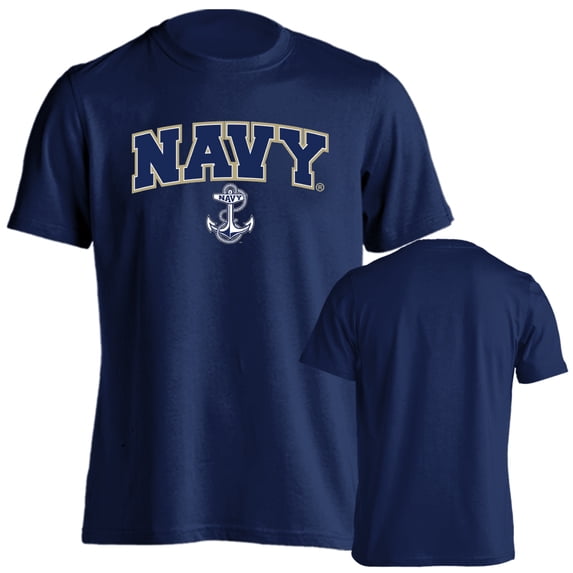 United States Naval Academy Navy Midshipmen Classic Arch with Mascot Short Sleeve T-Shirt