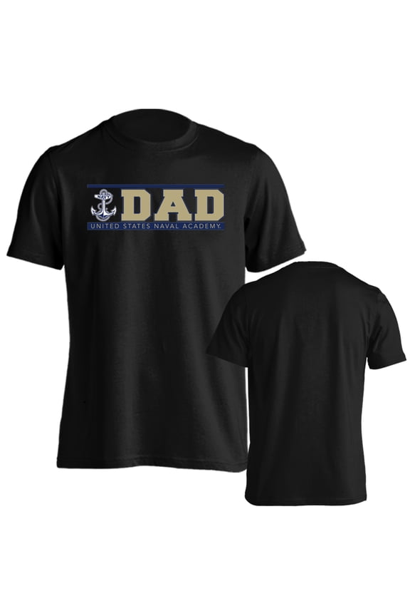 United States Naval Academy Navy Midshipmen Dad Proud Parent Short Sleeve T-Shirt