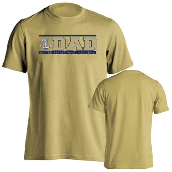 United States Naval Academy Navy Midshipmen Dad Proud Parent Short Sleeve T-Shirt