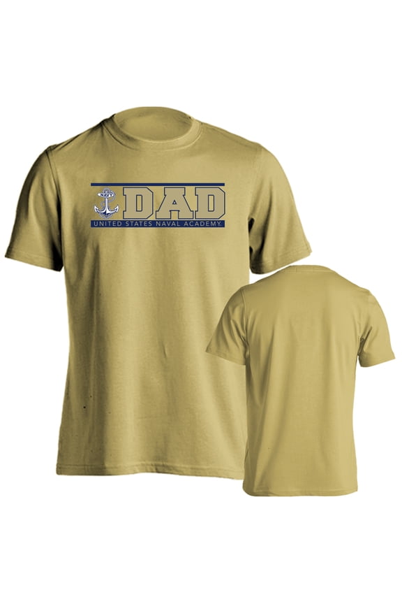 United States Naval Academy Navy Midshipmen Dad Proud Parent Short Sleeve T-Shirt