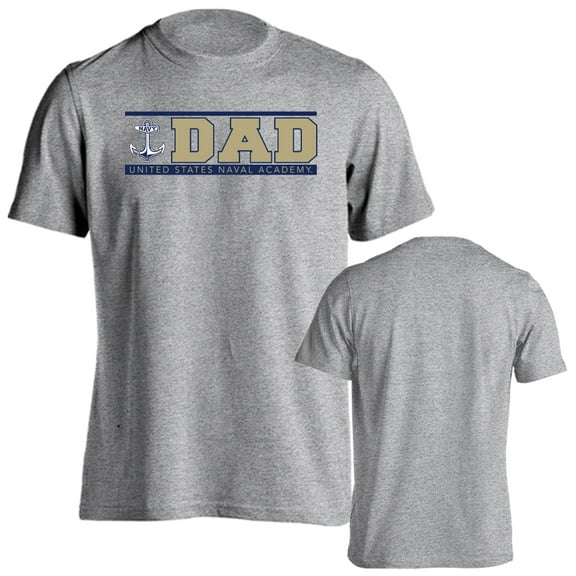 United States Naval Academy Navy Midshipmen Dad Proud Parent Short Sleeve T-Shirt