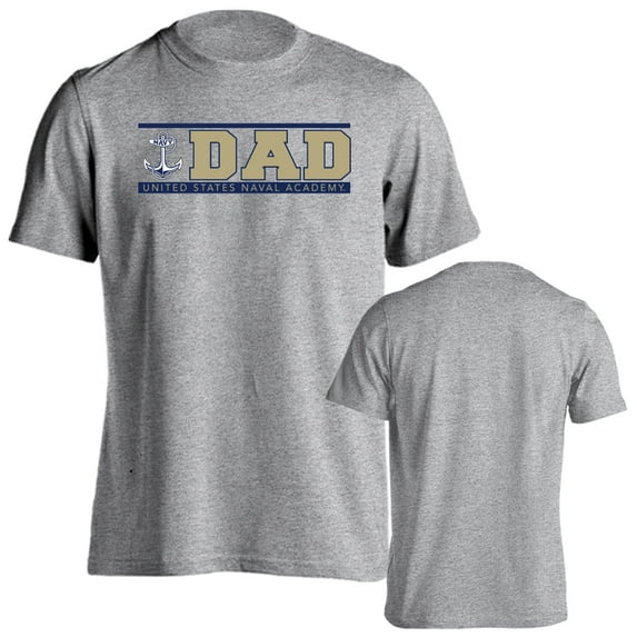 United States Naval Academy Navy Midshipmen Dad Proud Parent Short Sleeve T-Shirt