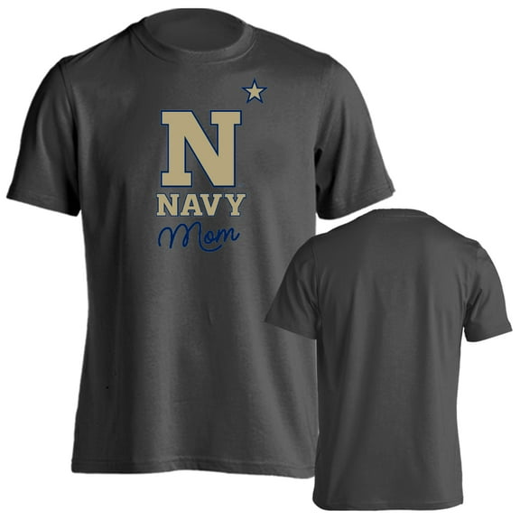 United States Naval Academy Navy Midshipmen Mom Proud Parent Short Sleeve T-Shirt