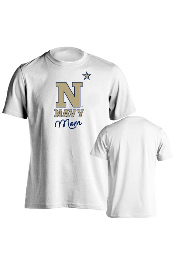 United States Naval Academy Navy Midshipmen Mom Proud Parent Short Sleeve T-Shirt