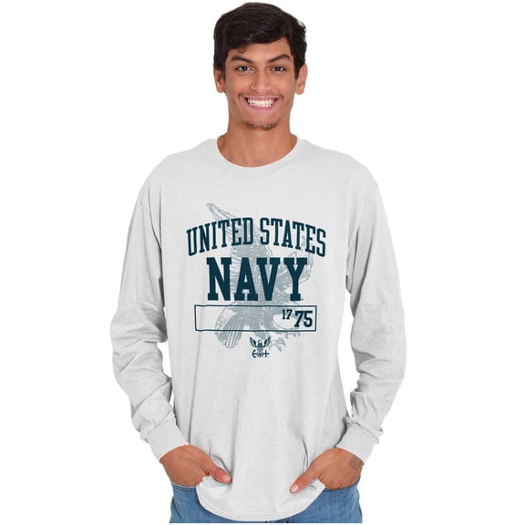 United States Navy 1775 Eagle Anchor Long Sleeve TShirt Men Women Brisco Brands S