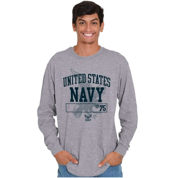 United States Navy 1775 Eagle Anchor Long Sleeve TShirt Men Women Brisco Brands S