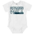 thumbnail image 1 of United States Navy Anchor Logo 1775 Romper Boys or Girls Infant Baby Brisco Brands 18M, 1 of 6
