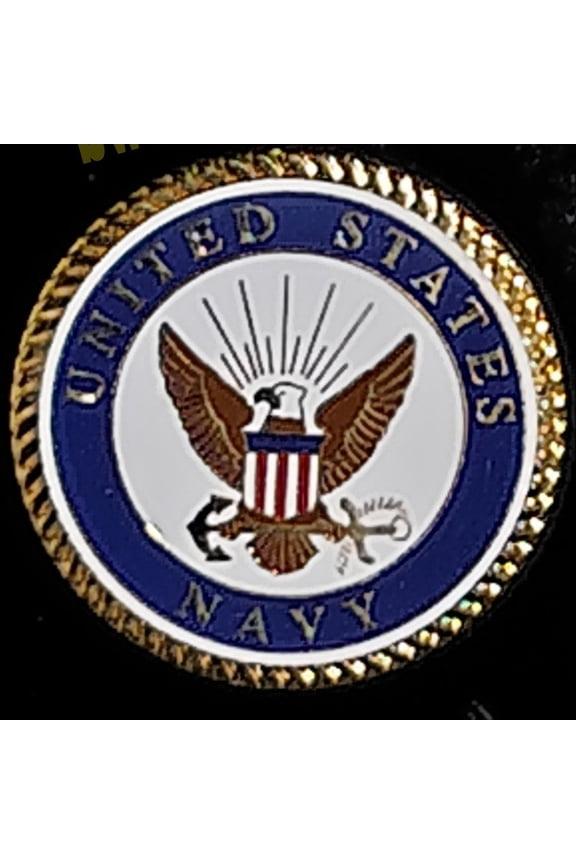 United States Navy Badge Pin (Hat or Lapel), 1-1/2"D, By Mitchell Proffitt Comp.