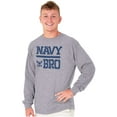 thumbnail image 1 of United States Navy Brother Armed Forces Men's Long Sleeve Tee T Shirt Brisco Brands S, 1 of 1