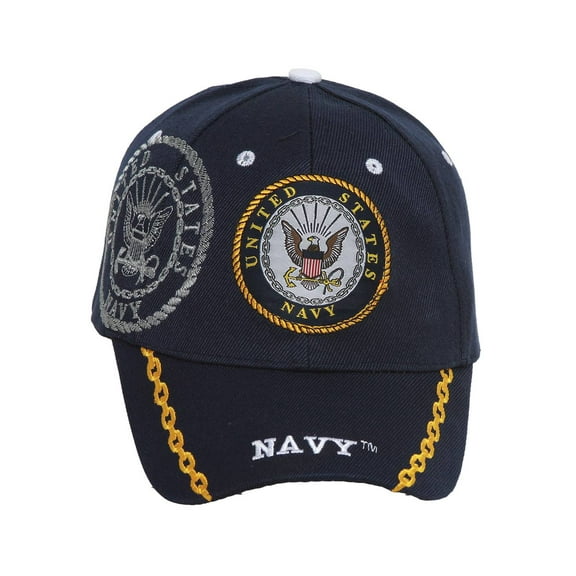United States Navy Chains Adjustable Hat w/ Emblem Shadow/Embroidery