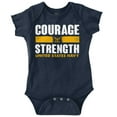 thumbnail image 1 of United States Navy Courage Strength Romper Boys or Girls Infant Baby Brisco Brands 12M, 1 of 6