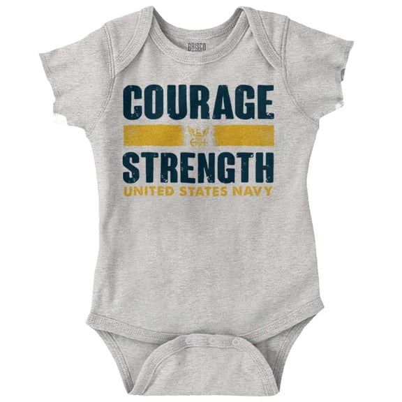 United States Navy Courage Strength Romper Boys or Girls Infant Baby Brisco Brands 24M