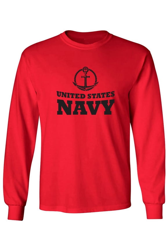 United States Navy Crest Adult Long Sleeve T-shirt