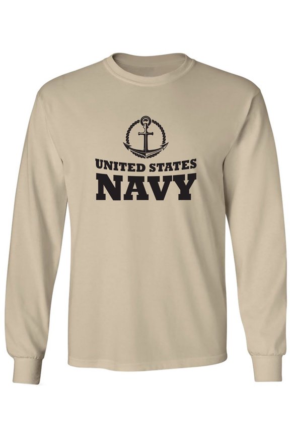 United States Navy Crest Adult Long Sleeve T-shirt