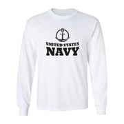 United States Navy Crest Adult Long Sleeve T-shirt