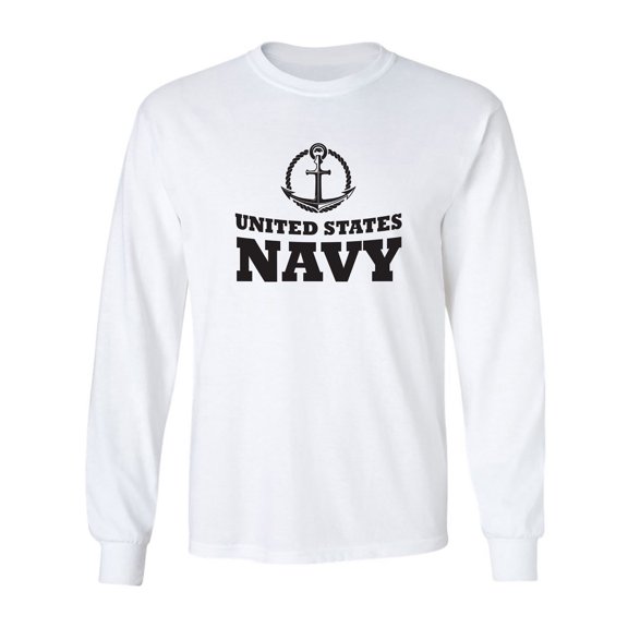 United States Navy Crest Adult Long Sleeve T-shirt