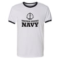 thumbnail image 1 of United States Navy Crest Adult Short Sleeve Ringer T-shirt, 1 of 3