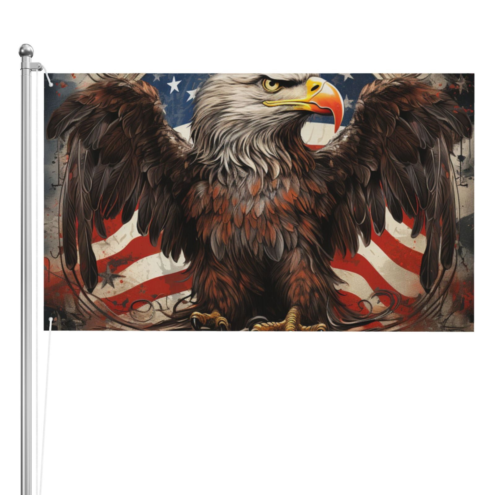 United States Navy Eagle American Flag USA Double Sided Flag 3x5FT Reversible Garden Flag Outdoor Decor for House, Porch, Lawn, Yard, Indoor Wall, Party Decoration