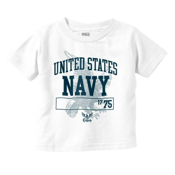 United States Navy Eagle Anchor 1775 Toddler Boy Girl T Shirt Infant Toddler Brisco Brands 2T