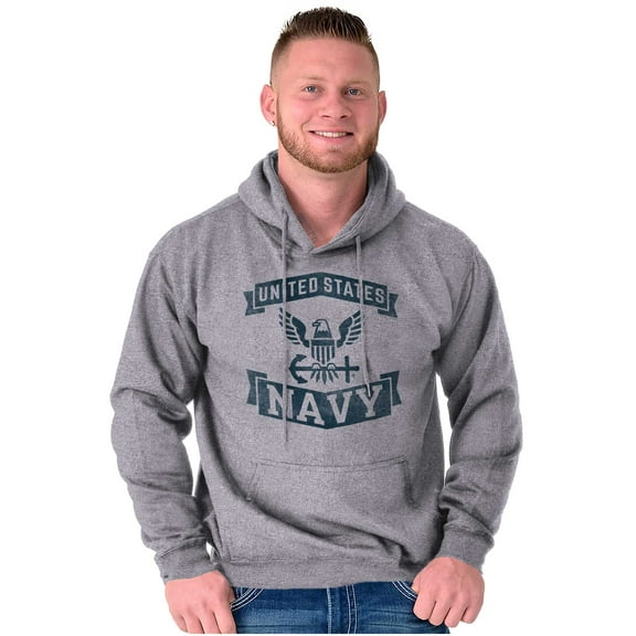 United States Navy Eagle Anchor Logo Hoodie Sweatshirt Women Men Brisco Brands S