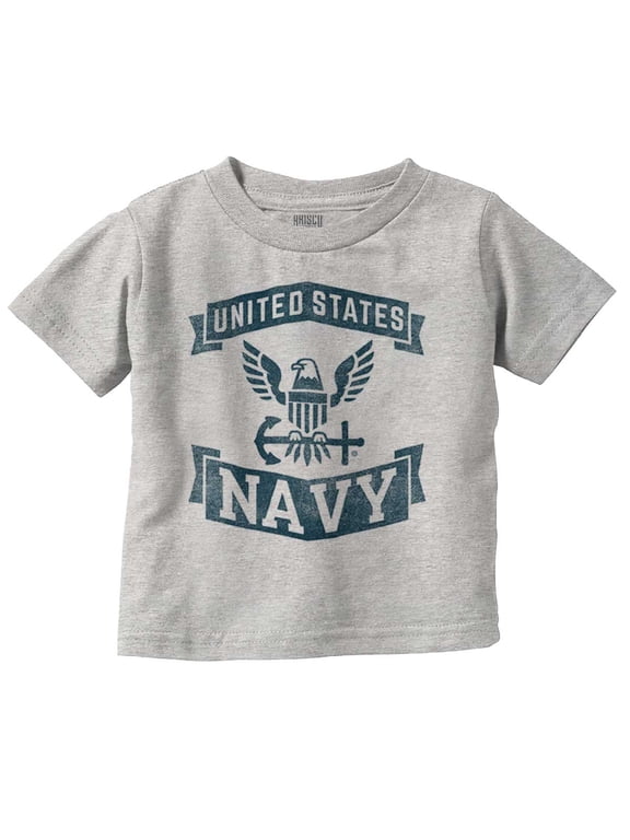 United States Navy Eagle Anchor Logo Toddler Boy Girl T Shirt Infant Toddler Brisco Brands 12M