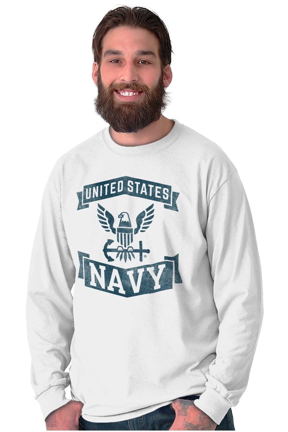 United States Navy Eagle Anchor Long Sleeve TShirt Men Women Brisco Brands S