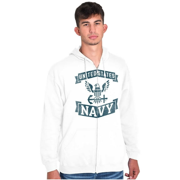 United States Navy Eagle Anchor Zip Up Hoodie Men's Women's Brisco Brands M