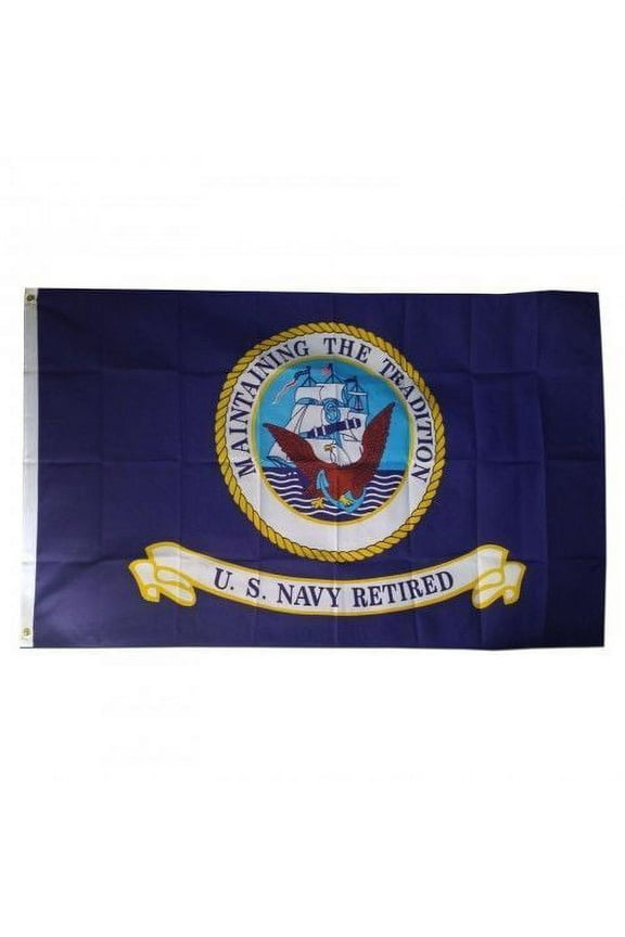 United States Navy Flag 3x5 ft USN Veteran Vet Retired Active Duty Military 100D