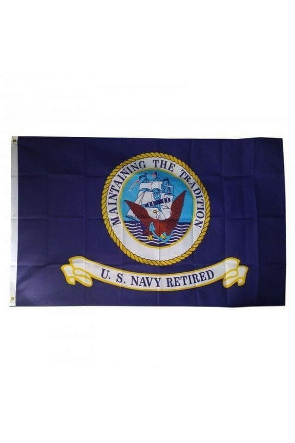 United States Navy Flag 3x5 ft USN Veteran Vet Retired Active Duty Military 100D