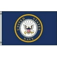 thumbnail image 1 of United States Navy Flag USN Emblem Banner US Military Pennant New 3x5 Poly 100D, 1 of 2
