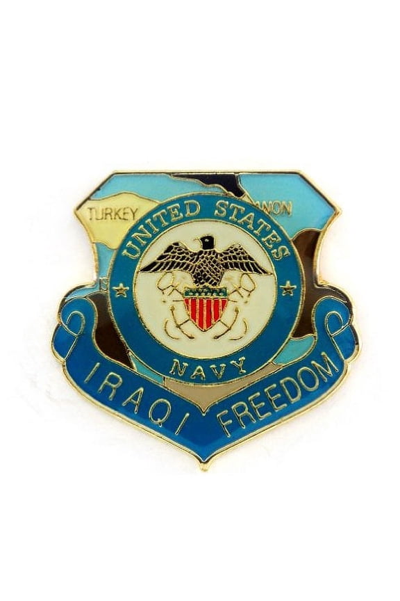 United States Navy Insignia Seal Iraqi Freedom Lapel Hat Pin Military PPM716 (1 pin)