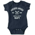 thumbnail image 1 of United States Navy Logo Anchor Aweigh Romper Boys or Girls Infant Baby Brisco Brands 6M, 1 of 6
