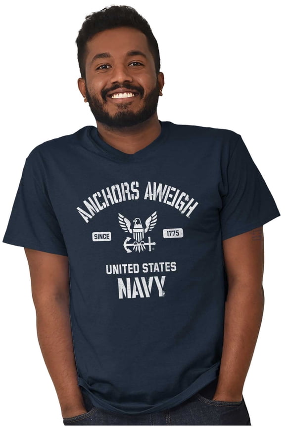 United States Navy Logo Anchor Aweigh Unisex Plus Size Graphic Tee Brisco Brands 3X