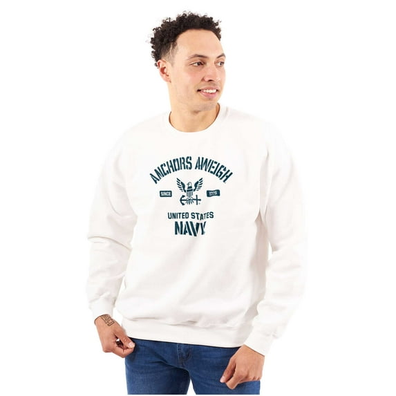 United States Navy Logo Anchor Aweigh Unisex Plus Size Sweatshirt Brisco Brands 5X