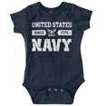 thumbnail image 1 of United States Navy Logo Since 1775 Romper Boys or Girls Infant Baby Brisco Brands 24M, 1 of 6