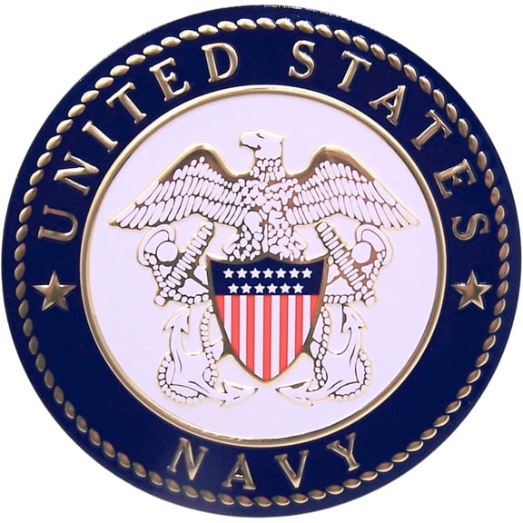 Wowser United States Navy Military Decal Emblem Red Adhesive Sticker 1-Count 4 inch