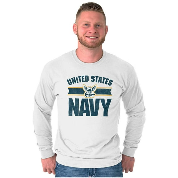 United States Navy Military Logo Icon Long Sleeve TShirt Men Women Brisco Brands S