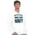 thumbnail image 1 of United States Navy Military Logo Unisex Plus Size Zip Hoodie Brisco Brands 2X, 1 of 5