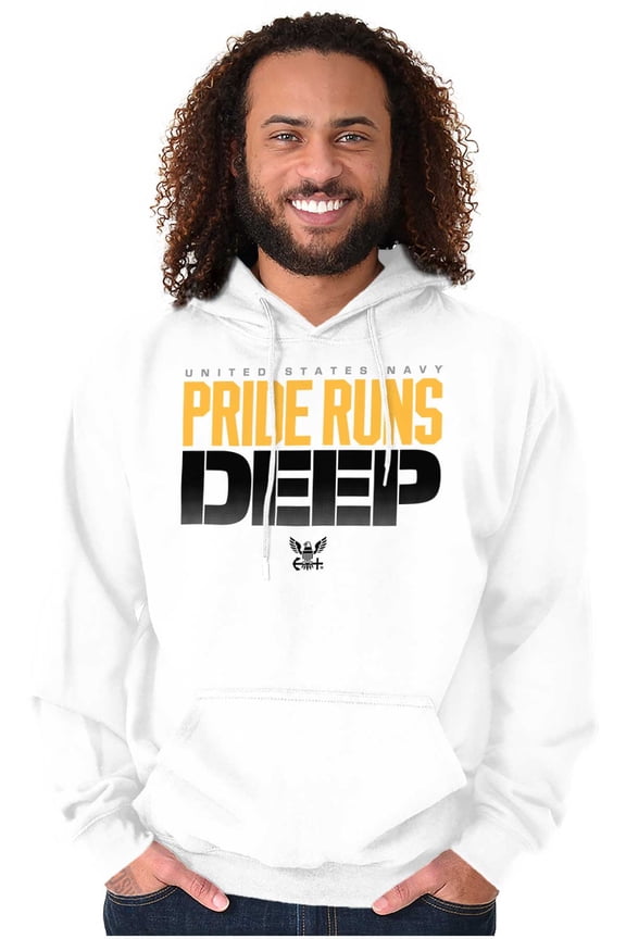 United States Navy Pride Runs Deep Hoodie Sweatshirt Women Men Brisco Brands 3X