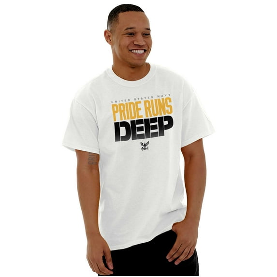 United States Navy Pride Runs Deep Men's Graphic T Shirt Tees Brisco Brands M