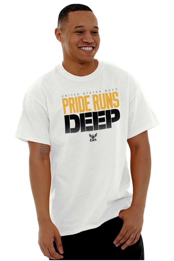 United States Navy Pride Runs Deep Men's Graphic T Shirt Tees Brisco Brands M