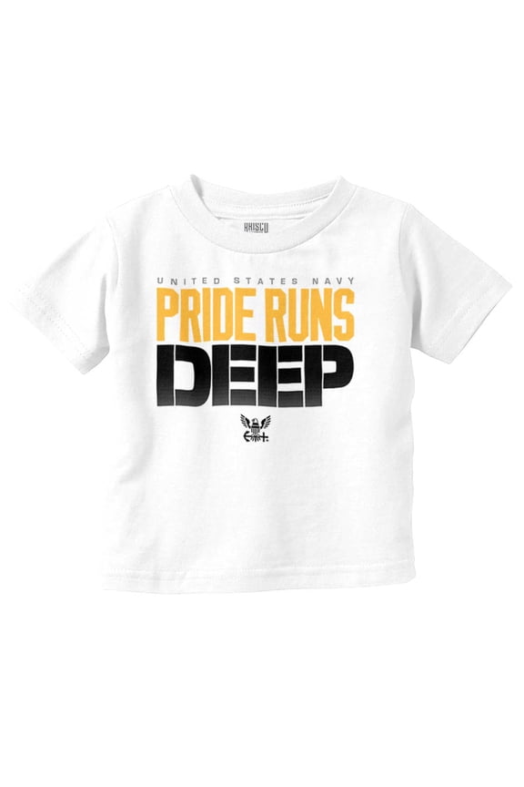 United States Navy Pride Runs Deep Toddler Boy Girl T Shirt Infant Toddler Brisco Brands 12M