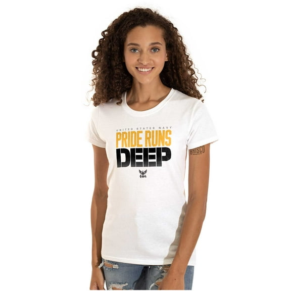 United States Navy Pride Runs Deep Women's T Shirt Ladies Tee Brisco Brands M